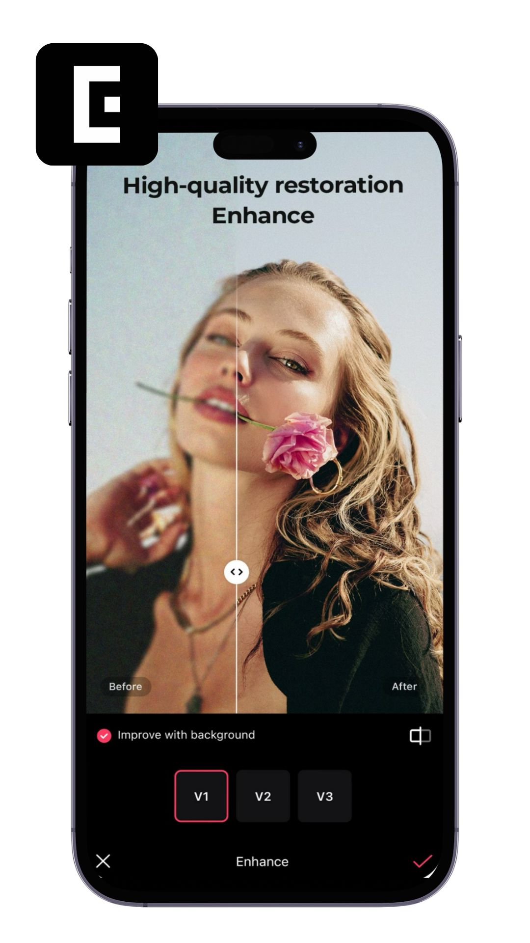 upscale image UI of EPIK
